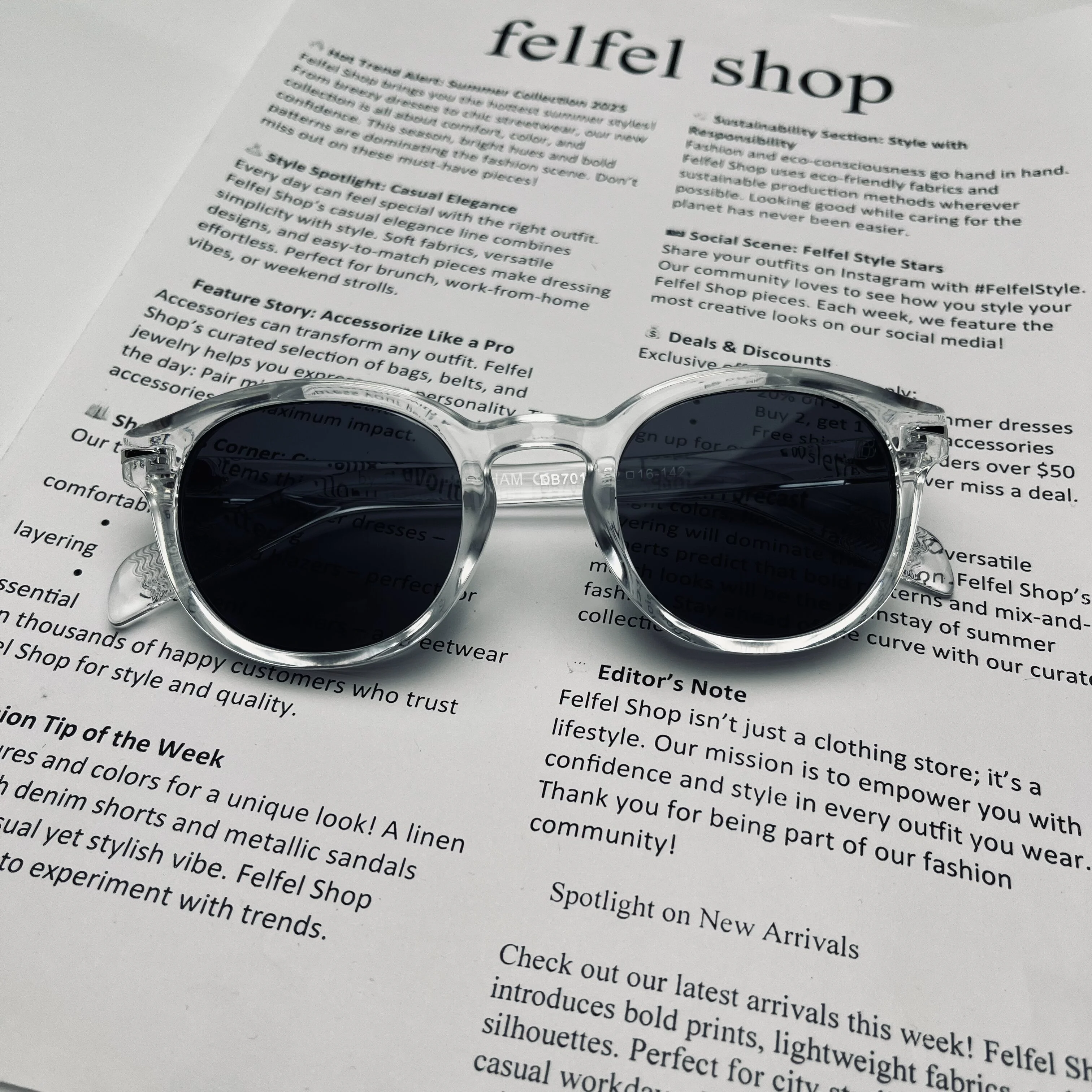 عینک دیوید بکهام شفاف